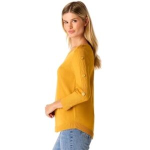 Cable & Gauge Mustard Knit Top Size M